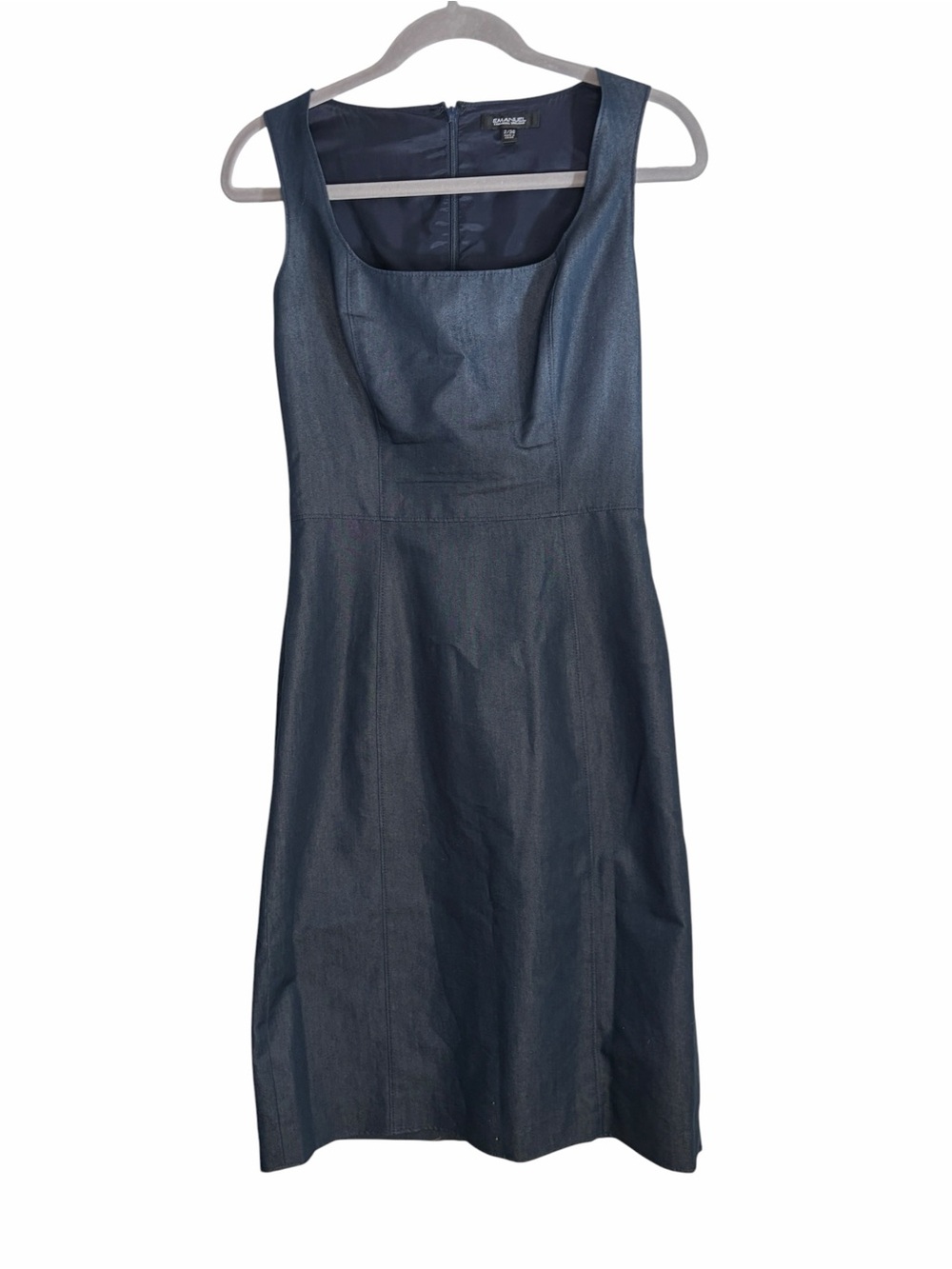 Emanuel Emanuel Ungaro Navy Sleeveless Sheath Dress